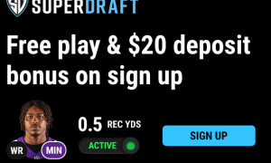 SuperDraft DFS welcome bonus and SuperDraft bonus code for new users