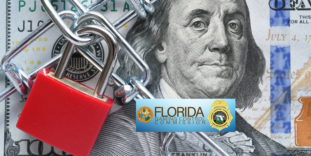 A locked up $100 bill for a story about how Florida gaming regulators can now keep seized funds.