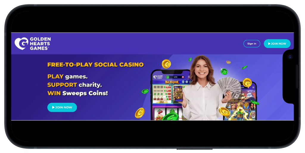 Golden Hearts Games homepage