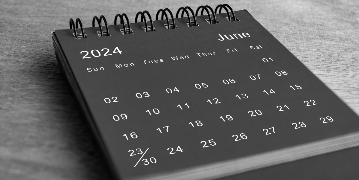 A calendar of June 2024