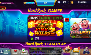 Hard Rock Social Casino home page
