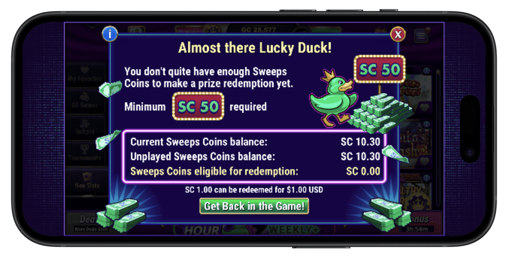 LuckyLand Prize Redemption