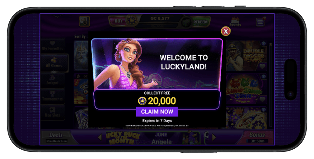 LuckyLand Welcome Gift