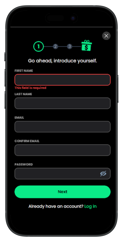 Horseplay_Sign_Up_App_Screenshot