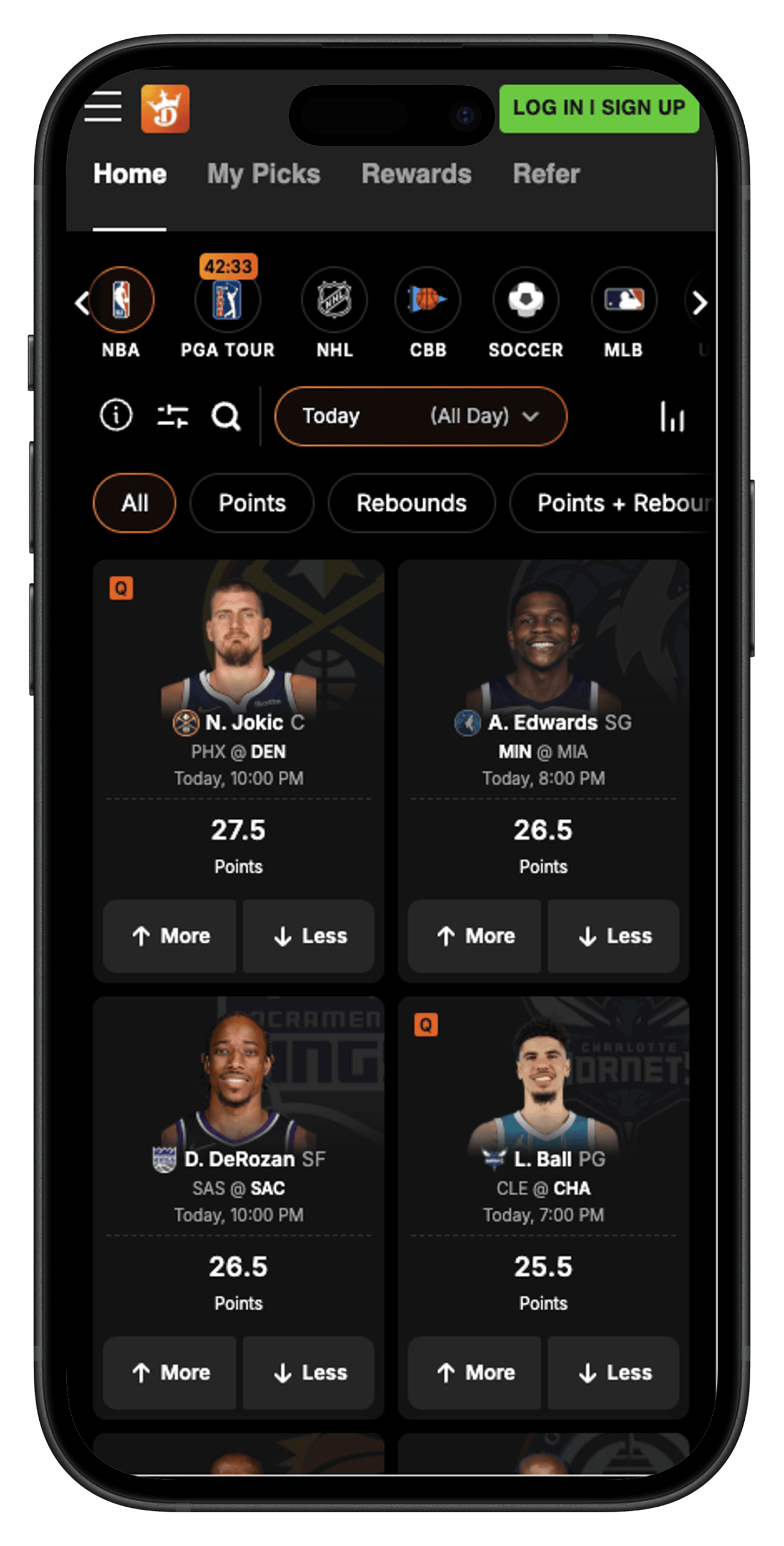 DraftKings Pick6 App Screenshot